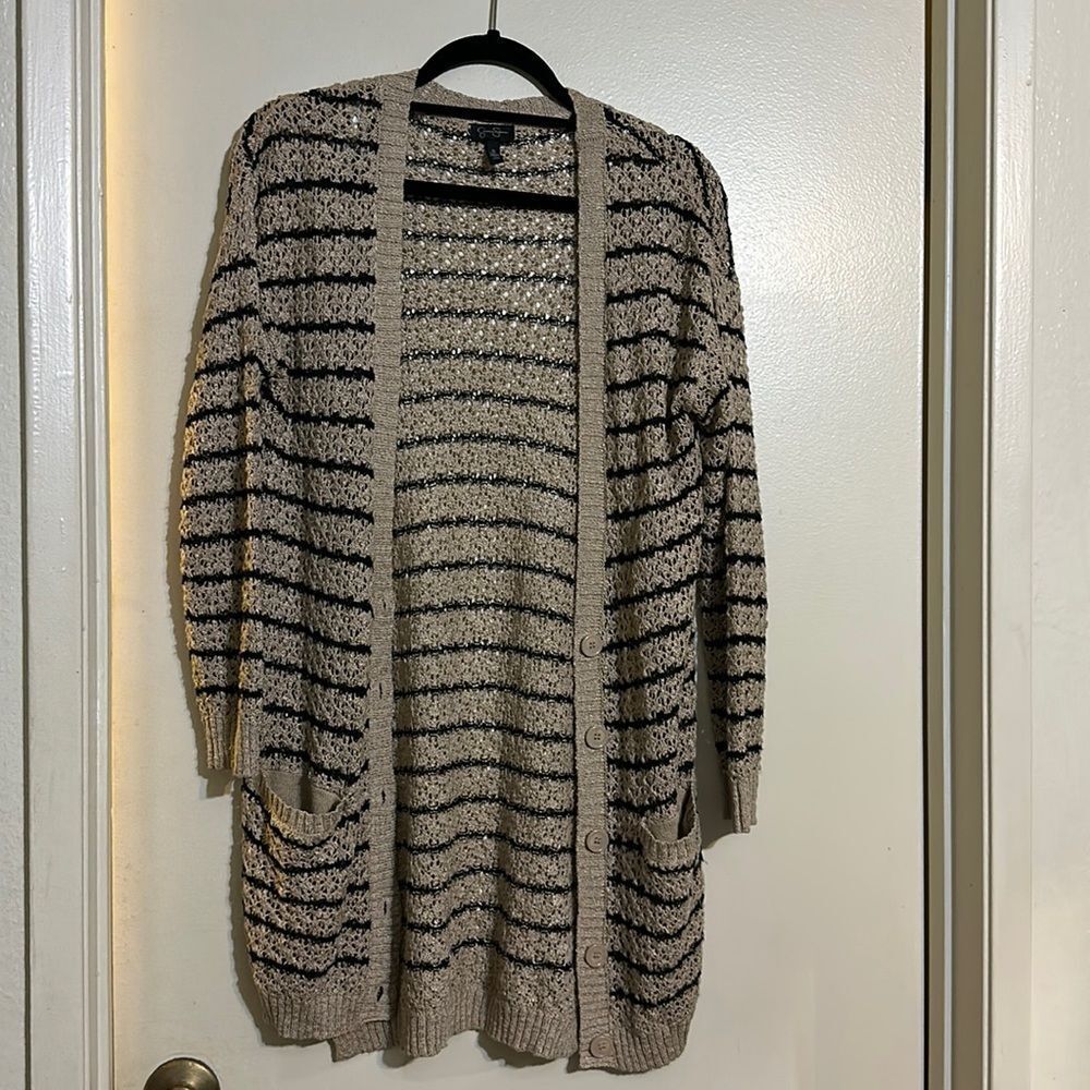 Jessica Simpson striped knit cardigan